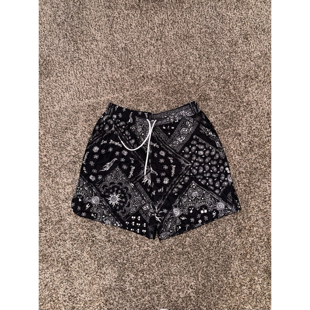 Forever 21 x Hot Wheels Quilted Paisley Bandana Shorts Women's Size Large